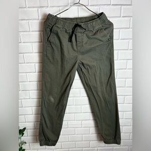 H&M big boys olive  green Cotton twill joggers/size 16
